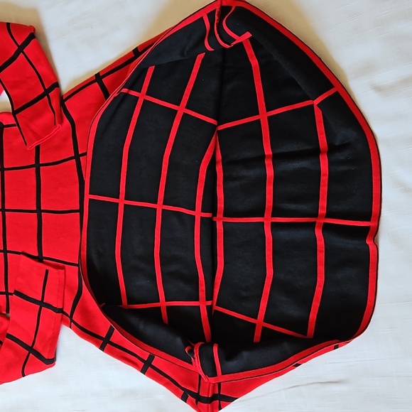 Luxxe Lane Red Plaid Sweater Dress Long Sleeves Fit&Flare Size Medium - Picture 12 of 13